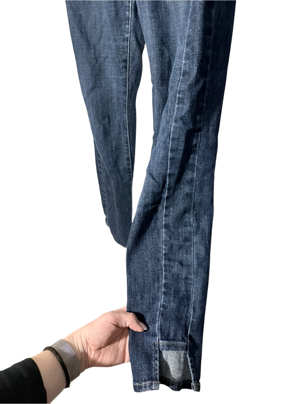 FRAME Le High Skinny Jeans Size 26 Dark Wash Split Hem High Rise Stretch Denim - Picture 6 of 9